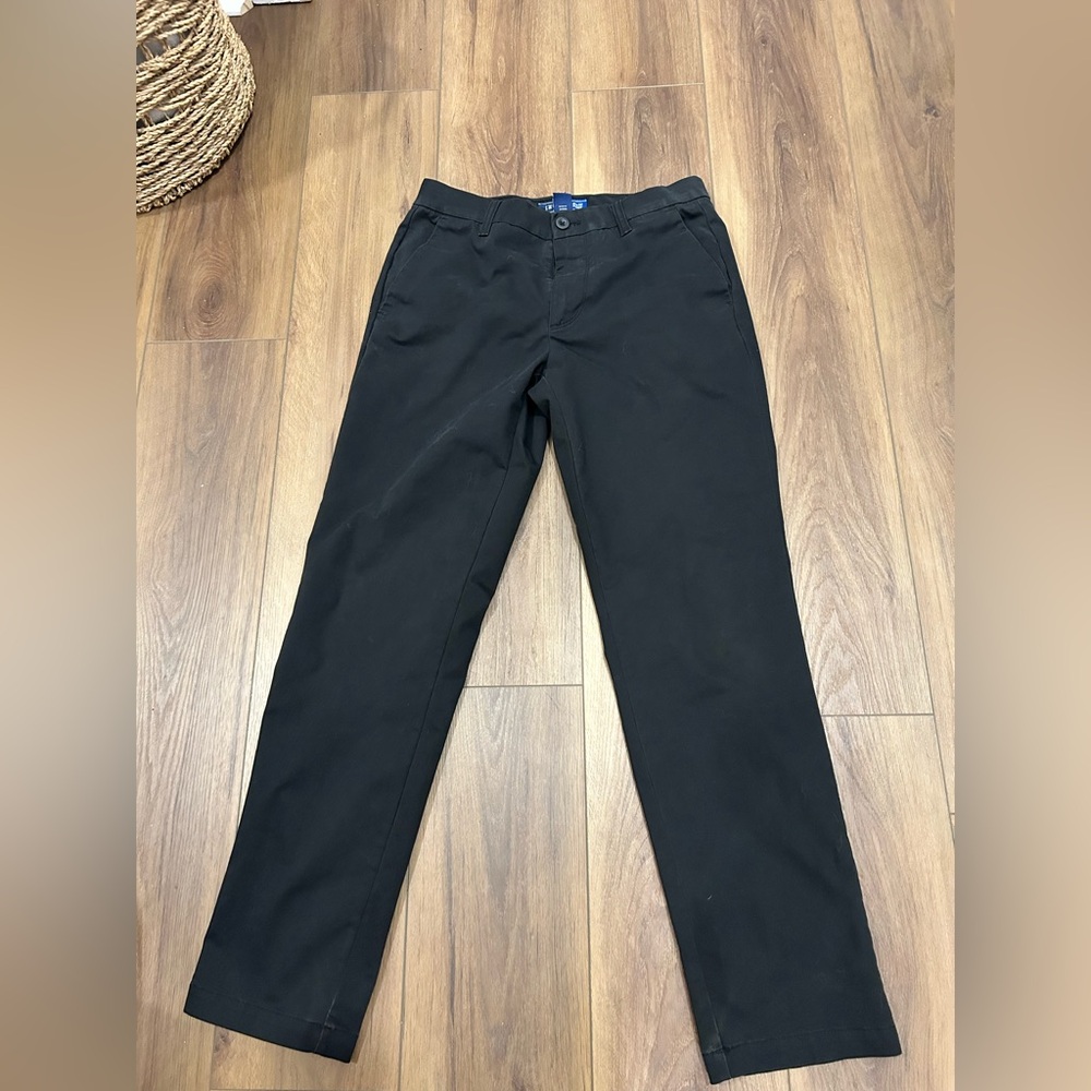 IZOD Black Straight Fit Chino Pants 30x32
